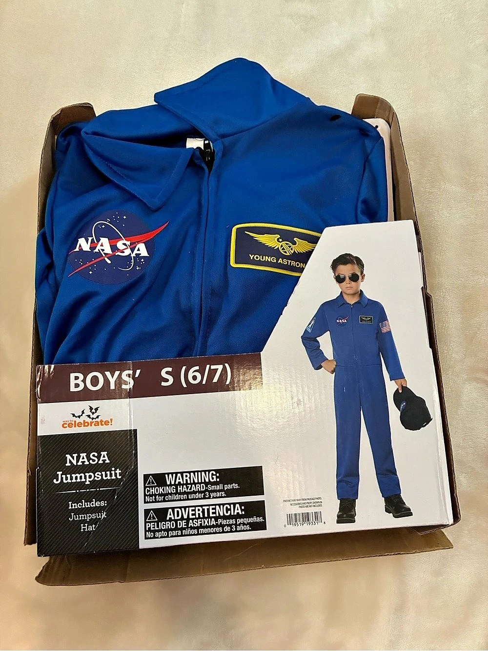 Celebrate NASA Jumpsuit NASA Boys' Blue Size Small (6/7) NWT
